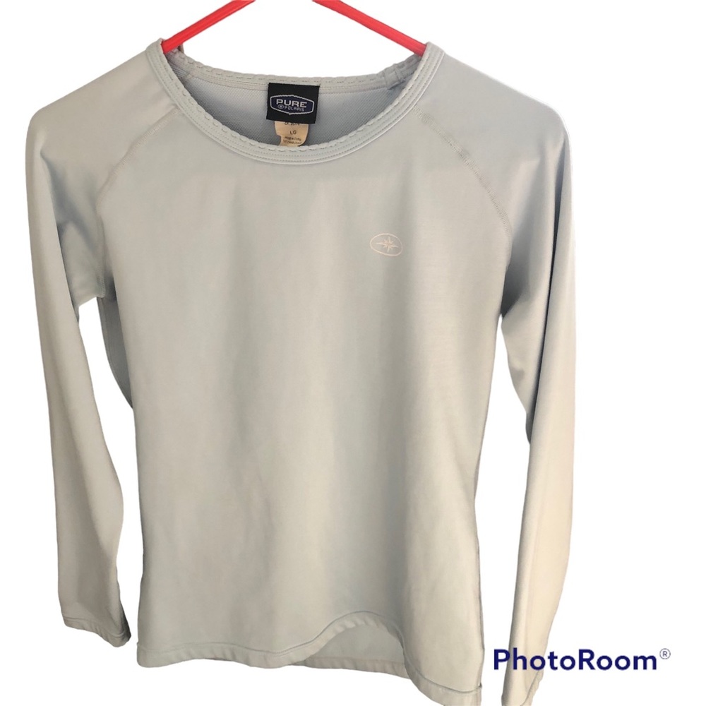 Fit active light blue long sleeve shirt